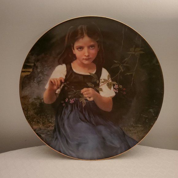 Vtg LUCIE Moody Girl Portrait Collector Plate The Beauty of Bouguereau #3288 '79 - Picture 1 of 5